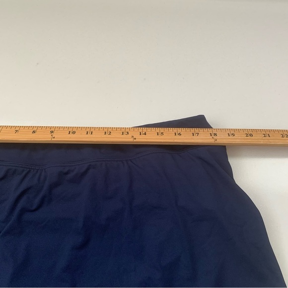 Lands End Swim Skirt 18 Blue Built in Briefs Stretch Beach Travel Elastic Waist - Picture 7 of 8